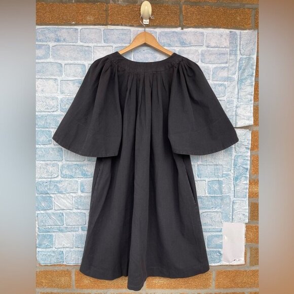 POMANDER PLACE Black Finley Flutter Sleeve Dress size large - Picture 6 of 13